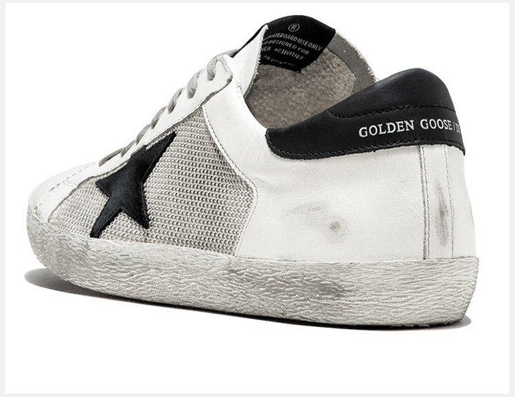 golden goose,golden goose街拍 golden goose deluxe brand 19年新款 女士白色棉质休闲鞋平底鞋ggdb