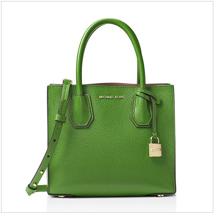 michaelkors(迈克·科尔斯)绿色皮质中号手提单肩斜挎包