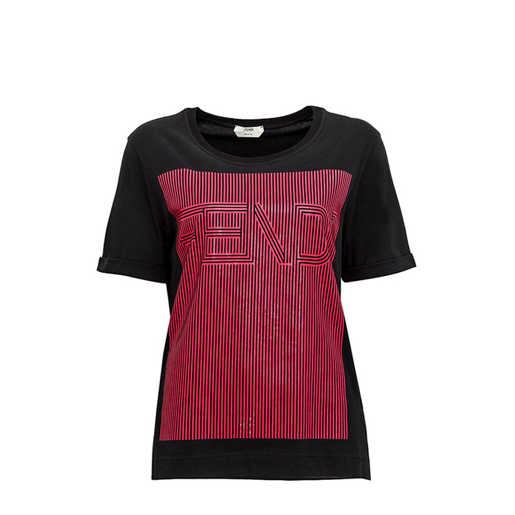 fendi/芬迪 stripy女士多色纯棉短袖t恤 faf04900a2arf0