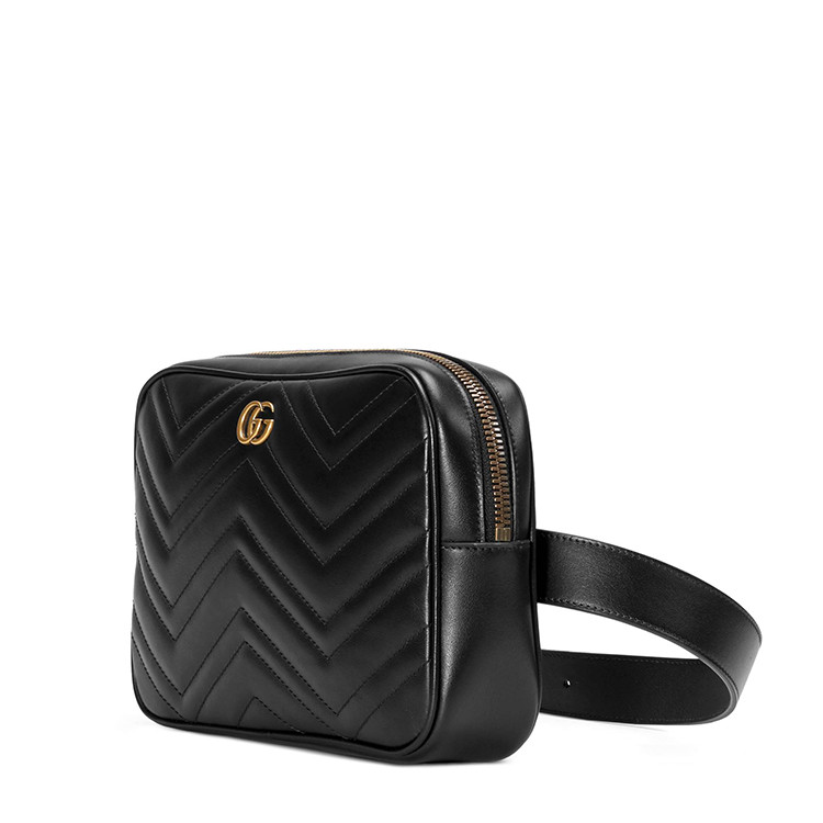 gucci/古驰【18秋冬】男士ggmarmont系列黑色腰包523380dtdht1000图片
