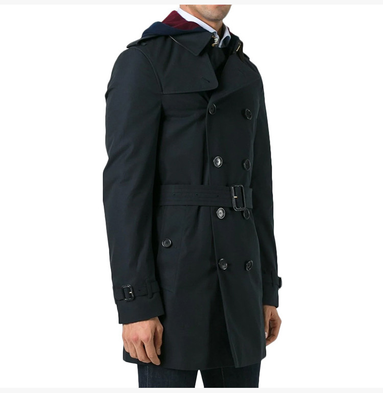 【包邮包税】burberry 巴宝莉 男士深蓝色棉质风衣 4010818
