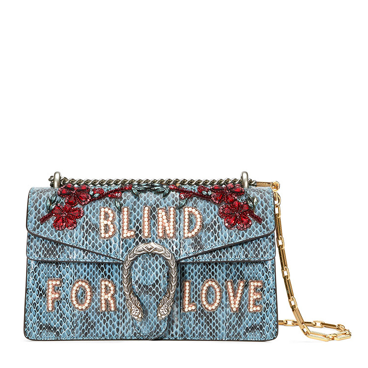 gucci/古驰【18秋冬】dionysus系列女士小号蛇皮单肩包 481606looux