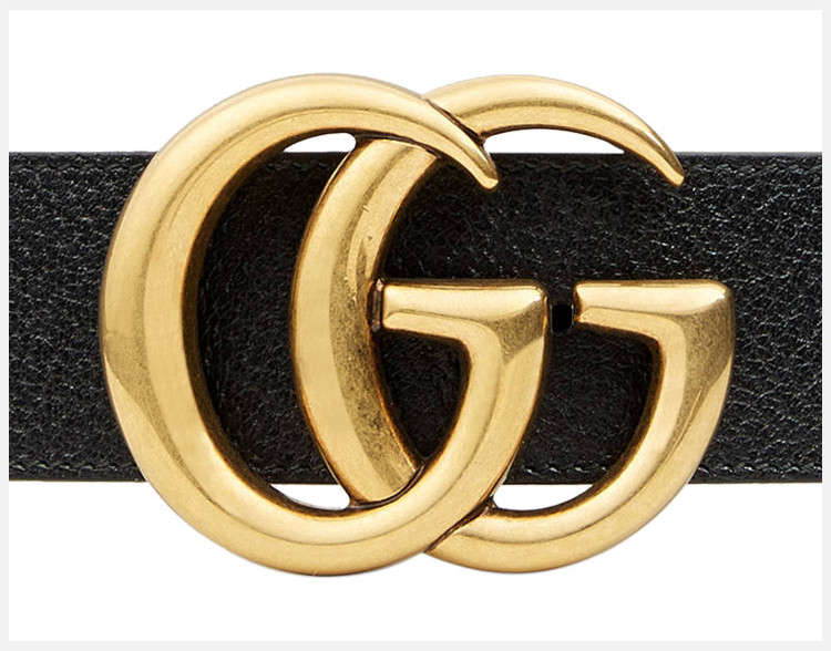 【gucci古驰 腰带】gucci/古驰【爆款 杨洋同款】男士黑色牛皮革金色