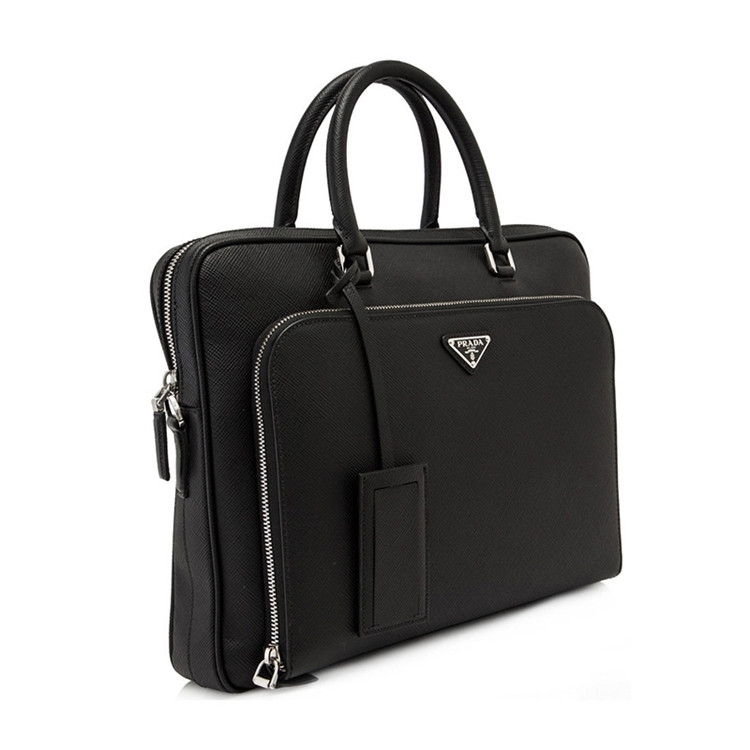 【奢品节可用券】prada/普拉达男士cuir手提双层公文包 2ve3692fadf