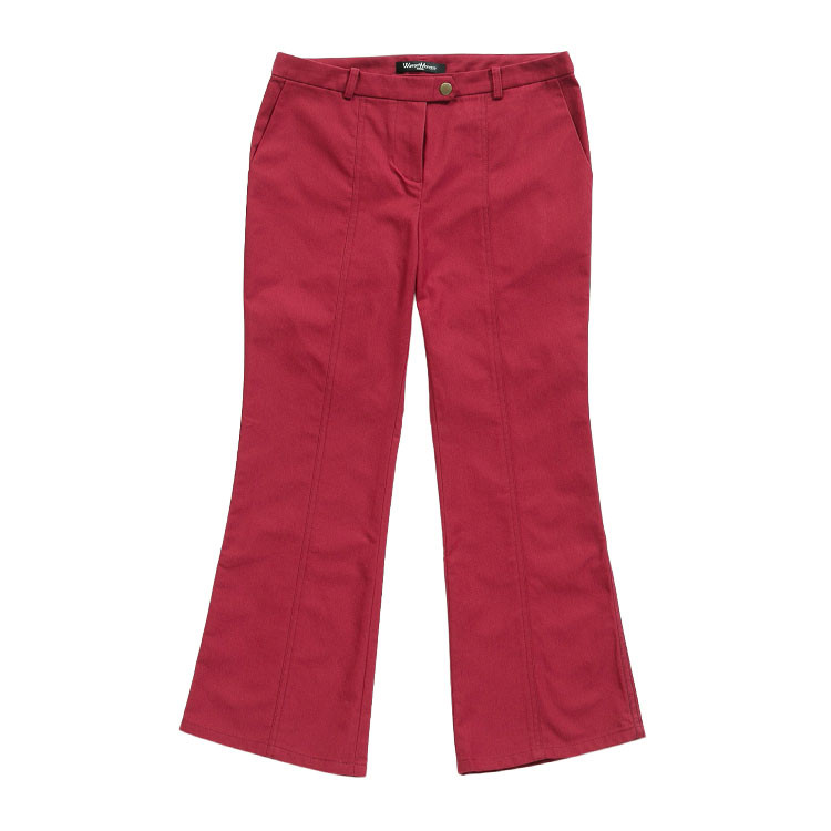 warren monette 红色复古喇叭裤 171072901-b0402