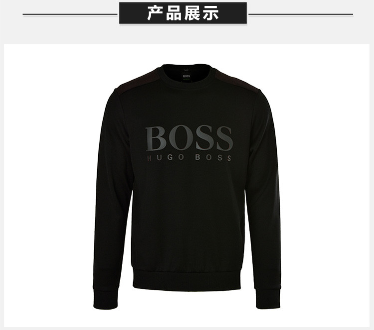 hugo boss/雨果波士 男装 服饰 深色系棉质boss标时尚休闲长袖t恤 男