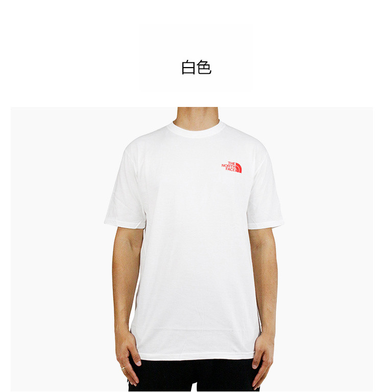 the north face/北面 男户外休闲纯棉印花短袖t恤 舒适休闲t恤 nf0