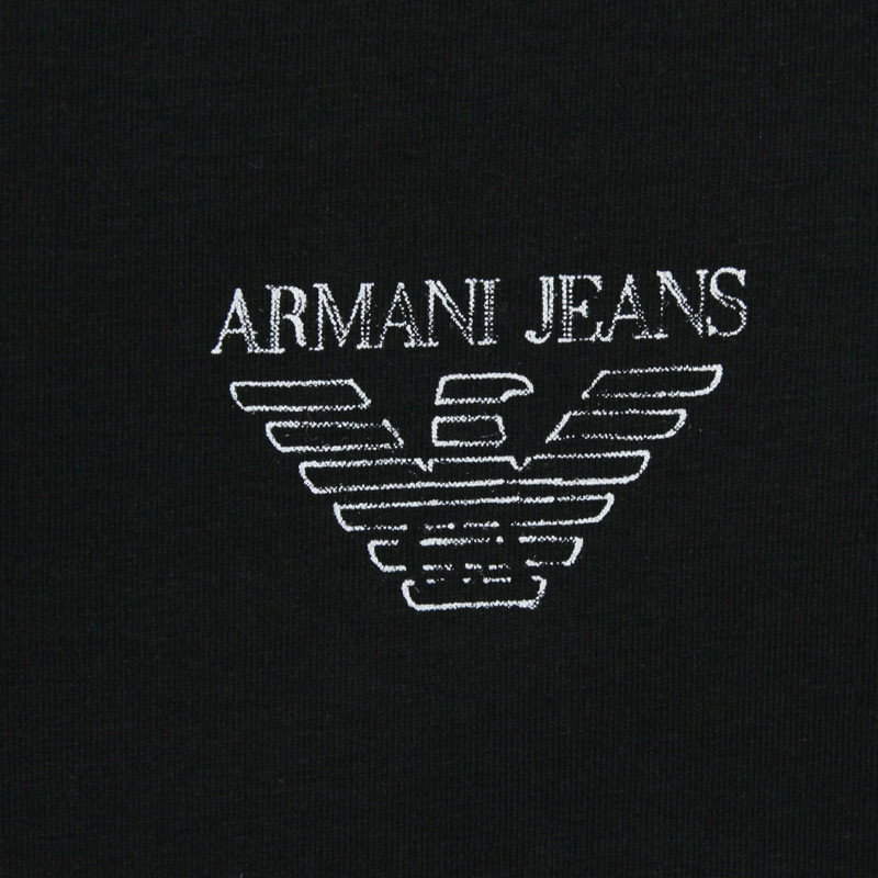 armani jeans/阿玛尼牛仔 男士鹰标v领短袖t恤 3y6t06-6j1fz