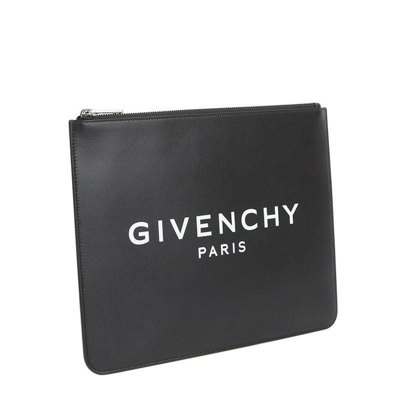 givenchy/纪梵希 男士黑色logo小牛皮手拿包 bk600jk0ac黑色/black