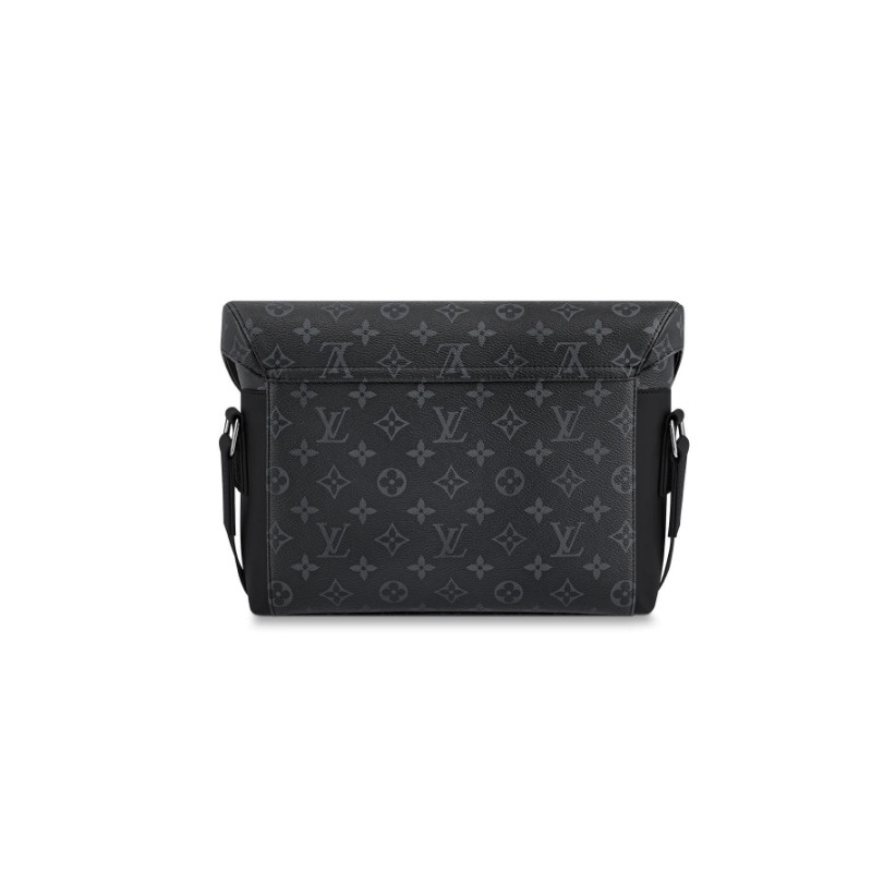louis vuitton/路易威登男士 黑花邮差包小号 voyager 帆布/配皮小号