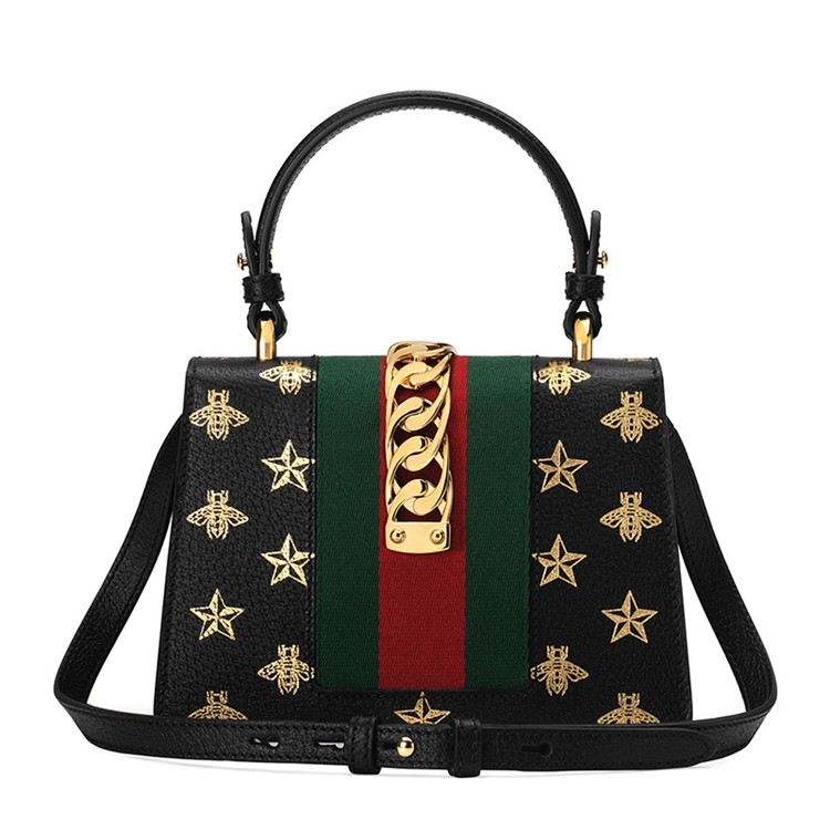 gucci包包图片大全,古驰gucci包包图片大全 gucci/古驰 sylvie女士小牛皮蜜蜂星星迷你单肩包