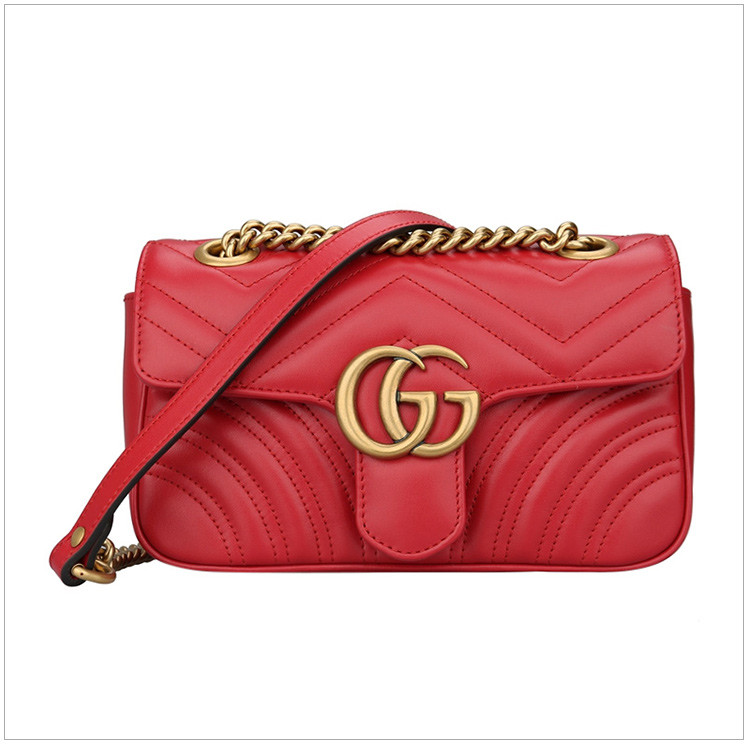 ʰ˰GUCCI/ų ˼ͬ/GG Marmontϵ ŮʿţƤ˫GСʱеб 446744