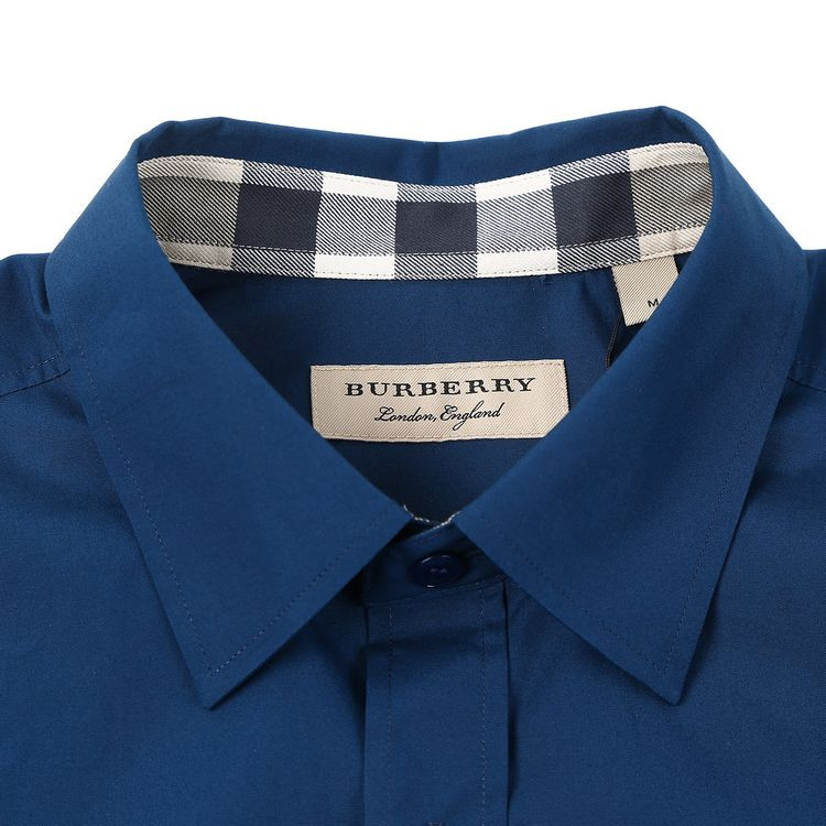 burberry衬衫扣子颜色,巴宝莉衬衫扣子颜色 burberry(博柏利) 深蓝色男士长袖休闲衬衫 s