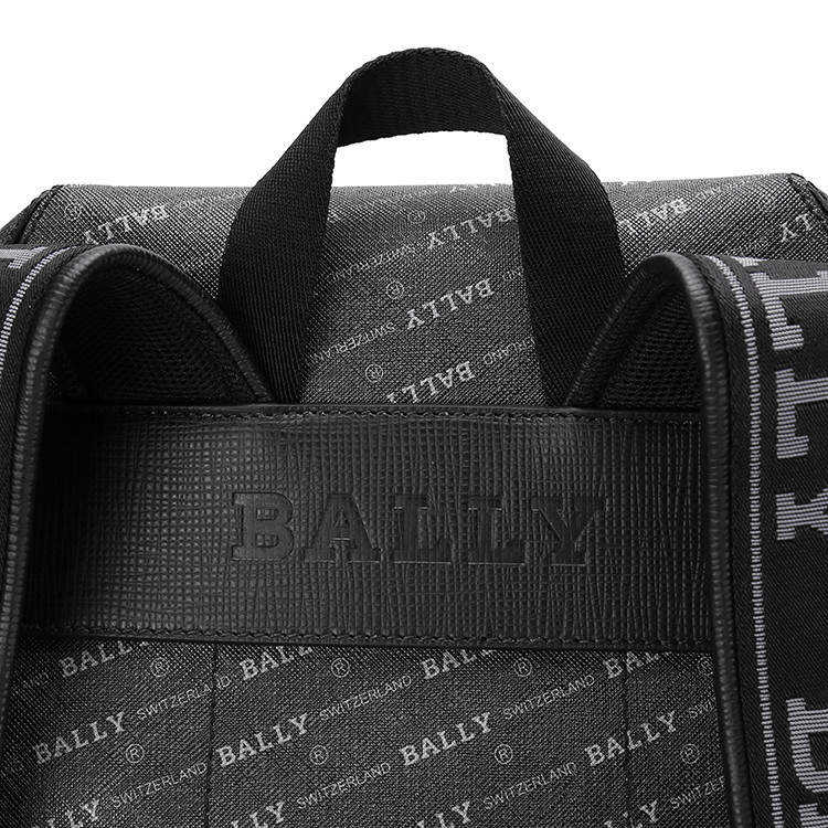 【18秋冬新款】bally/巴利-男士 混色 织物/牛皮双肩包 crew.