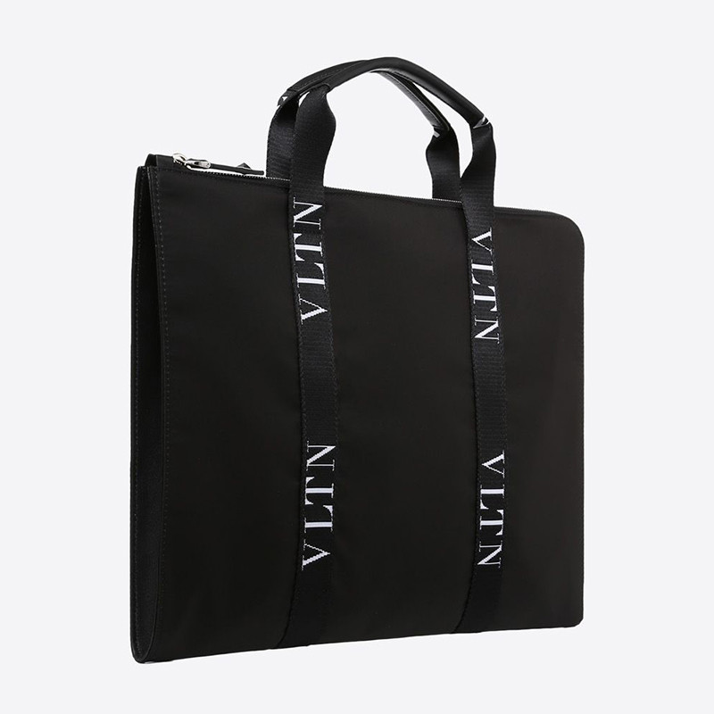 valentino/华伦天奴 织物配皮手提公文包 ry2b0676rpy 0no【现货】