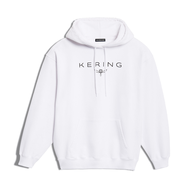 balenciaga/巴黎世家 18秋冬新款 男士白色kering连帽卫衣