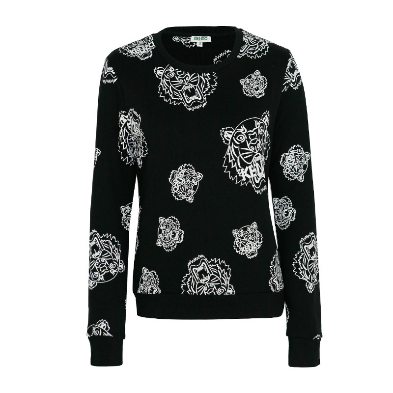 KENZO\/高田贤三 黑色女士虎头卫衣 4XH-2SW