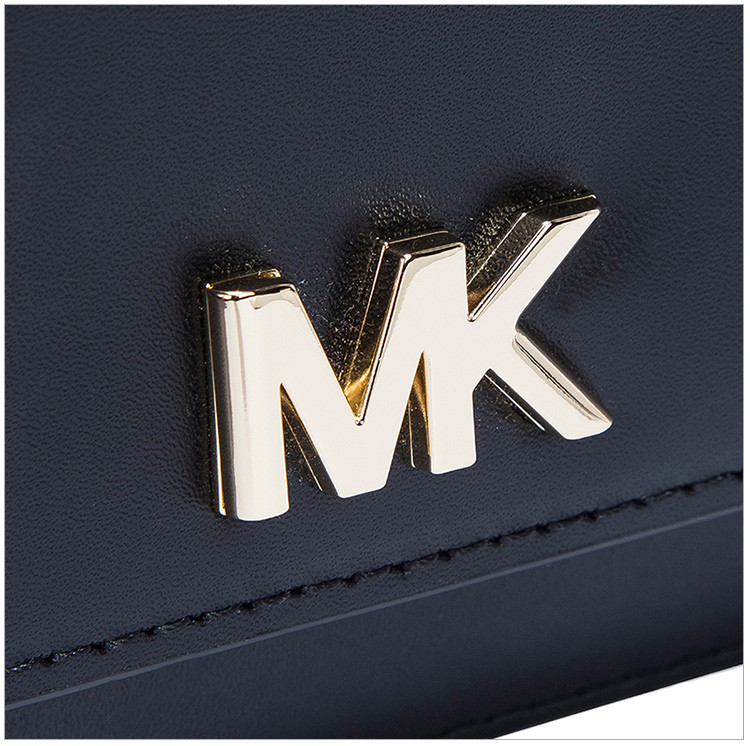 michael kors 迈克·科尔斯 女士纯色牛皮革mk标识时尚腰包胸包