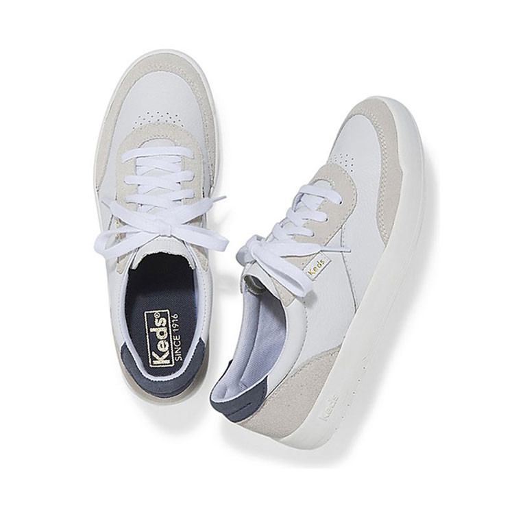 keds/keds 女士皮质板鞋透气轻便休闲鞋 小白鞋 休闲运动鞋 wh59013