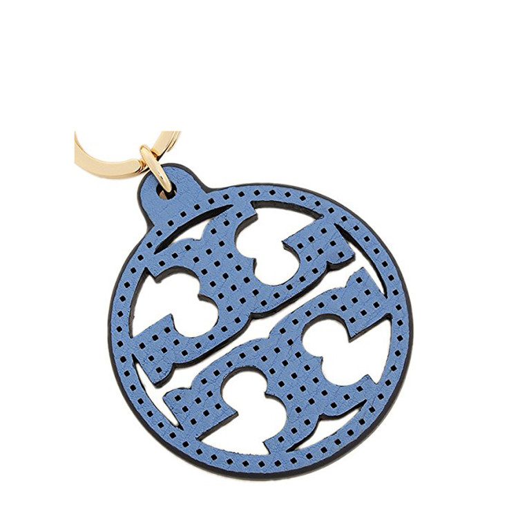 tory burch/汤丽柏琦 女士双蓝色牛皮钥匙圈 钥匙扣 34576 405