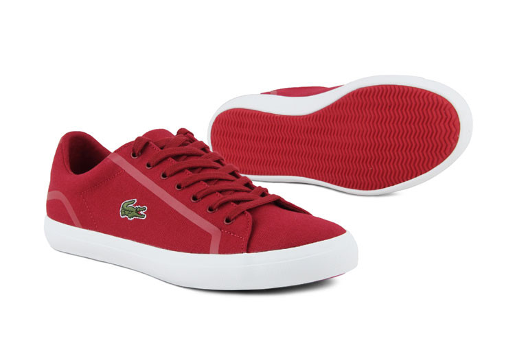 lacoste/鳄鱼男鞋 时尚休闲系带低帮透气帆布鞋 休闲运动鞋 7-31spm