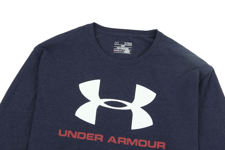 under armour/安德玛 安德玛长袖男大logo宽松速干男士运动t恤