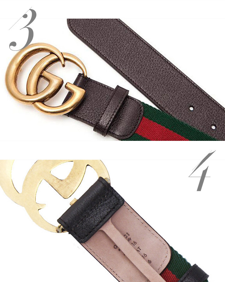 【18秋冬新款】gucci/古驰 双色可选男士帆布配皮红绿拼色双g带扣板扣