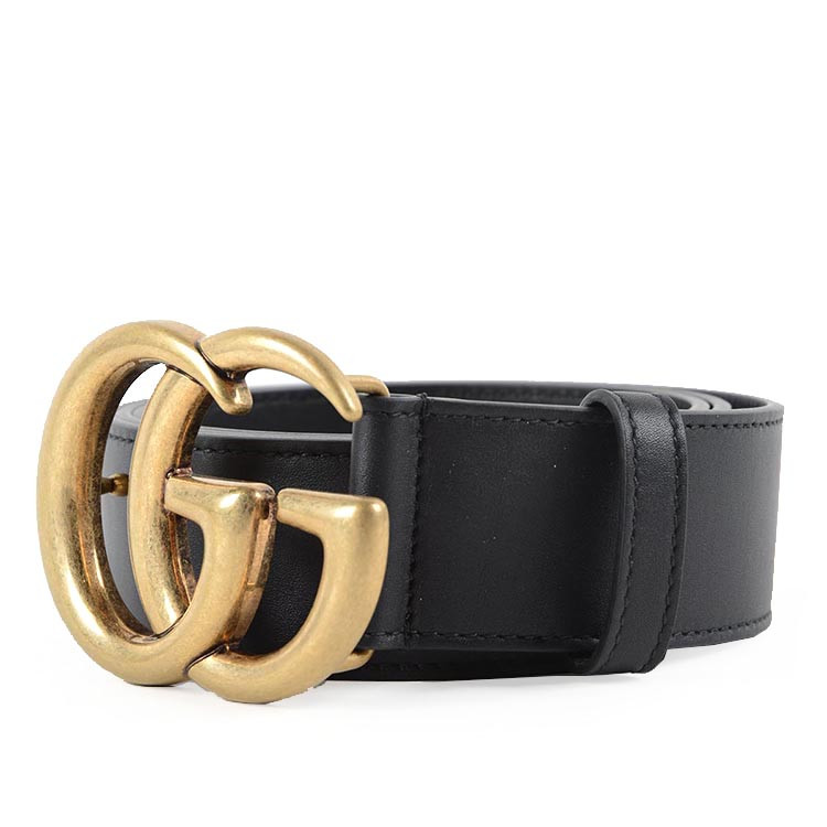 gucci/古驰 男士黑色双g标志牛皮扣式 腰带 397660 ap00t 1000