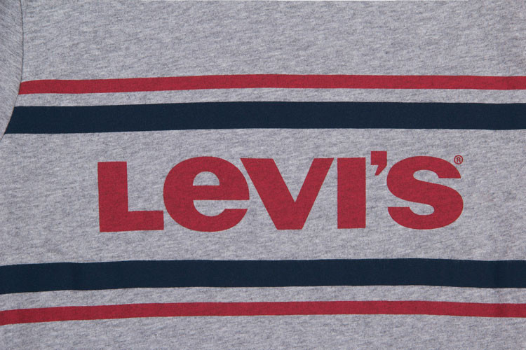 【包税】levi"s/levi"s 李维斯男士新款logo字母横条印花圆领短袖t恤