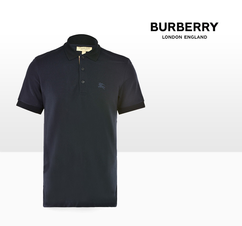 burberry/博柏利 黑色男士t恤男士短polo 8000917