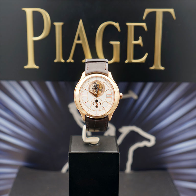 PIAGET/伯爵  Black Tie系列 玫瑰金 月相陀飞轮机械腕表 G0A37114