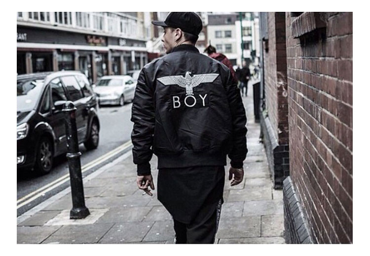 boy london/伦敦男孩 男女同款开襟拉链外套纯色满版印花 两面穿 男士
