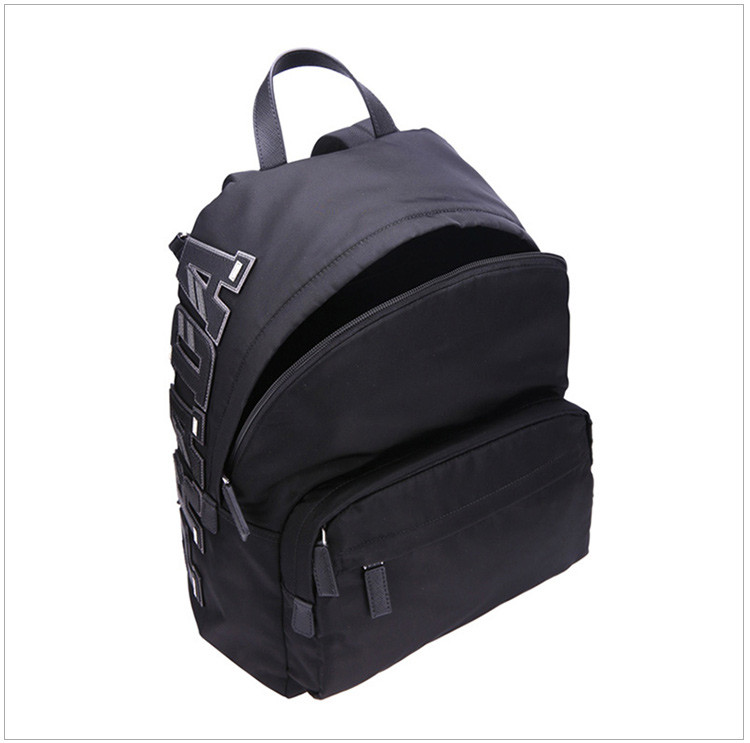 prada/普拉达 男士时尚黑色尼龙经典旅行包登山包双肩包背包男包