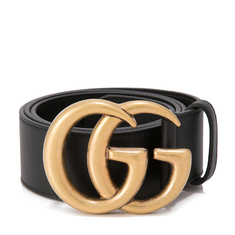 gucci/古驰 leather belt with double g 女士皮革腰带 400593ap00t