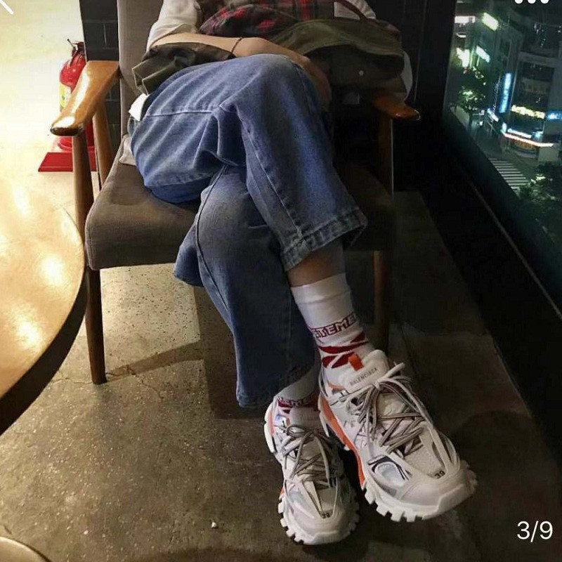 【包税】balenciaga/巴黎世家 track 女士白橙拼色型休闲运动老爹鞋