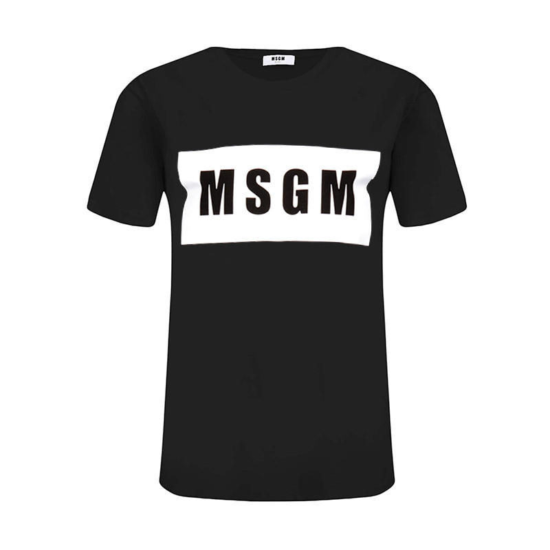 MSGM/MSGM  棉质logo印花女士短袖T恤衫 2641MDM95 195298 99