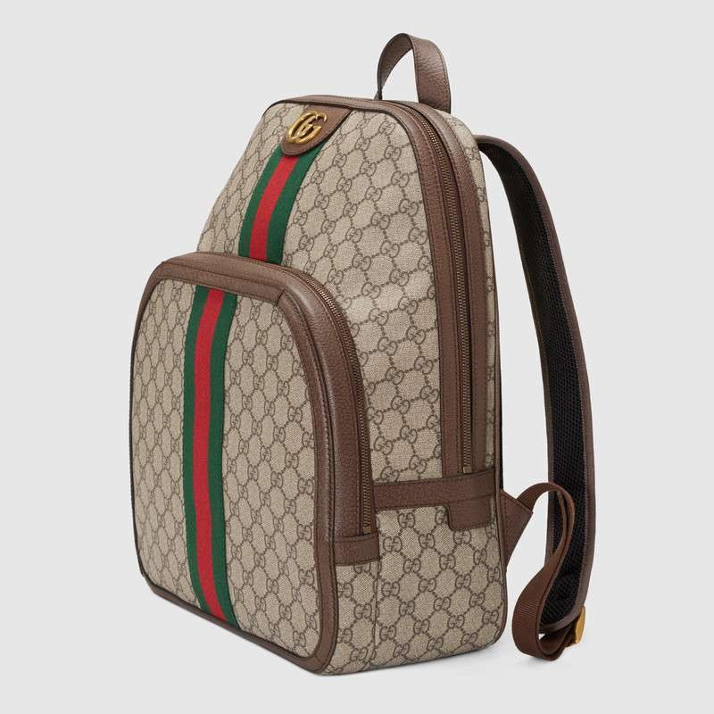gucci/古驰 19春夏男士ophidia系列红绿织带 中号gg背包 双肩包 547