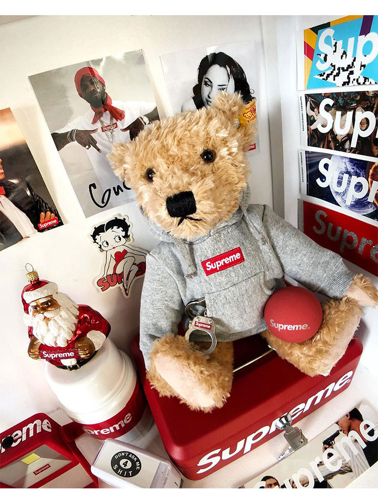 supreme 18fw steiff bear teddy 玩偶公仔毛绒小熊 泰迪熊