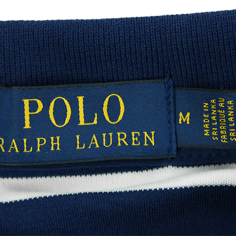 polo ralph lauren/拉夫劳伦马球 男士夏季新款亲肤条纹休闲翻领短袖