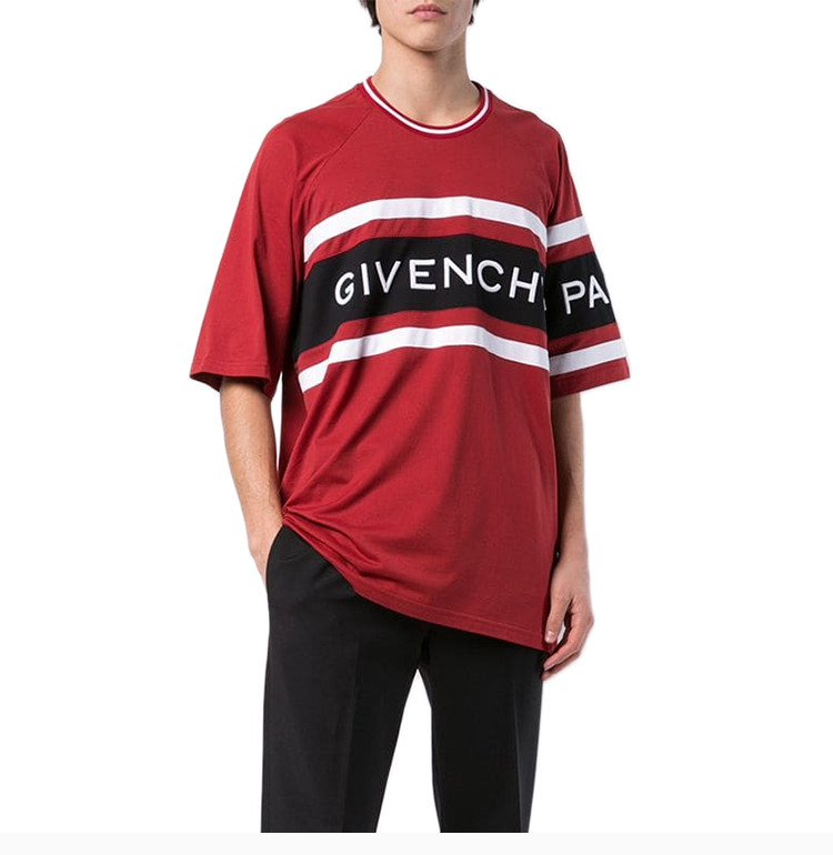 givenchy 纪梵希 19春夏 男士棉质时尚logo刺绣标识短袖t恤