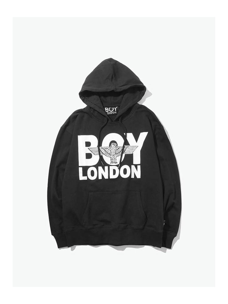 london/boy london 伦敦男孩 男女同款秋冬前鹰字母连帽 长袖 卫衣