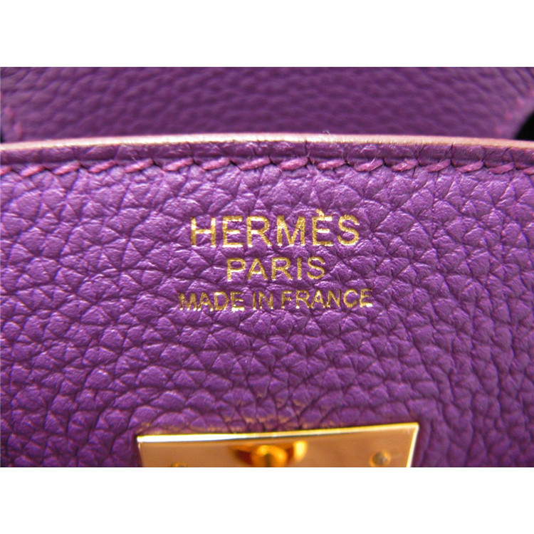 hermes/爱马仕 birkin30紫色手提包【a级已使用】