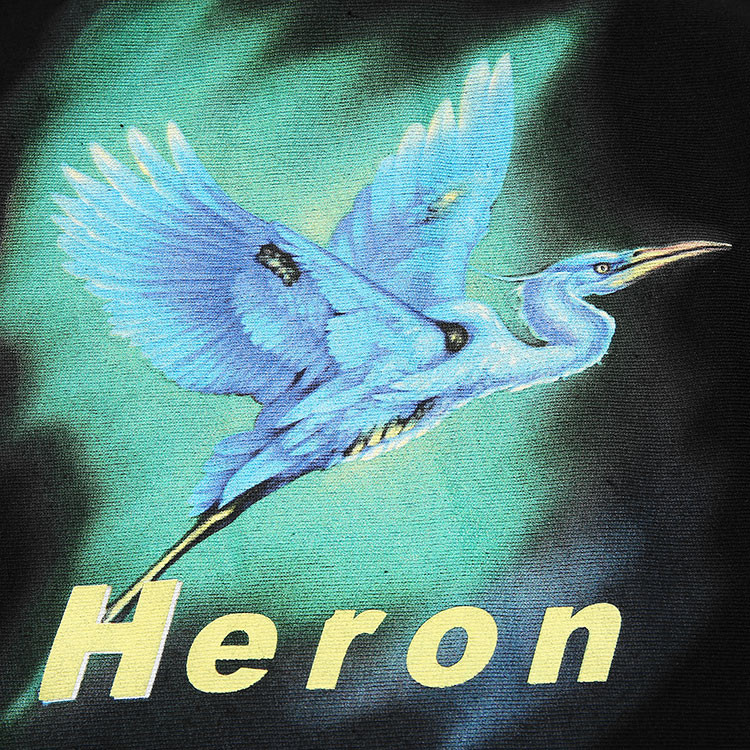 【18秋冬】heronpreston/heronpreston黑色圆领长袖连帽衫98d2heptp