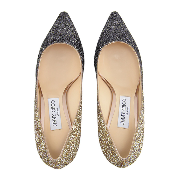 Jimmy Choo Couture,jimmychoo jimmy choo/周仰杰 "rony"渐变色亮片尖头女士高跟鞋水晶鞋# romy60