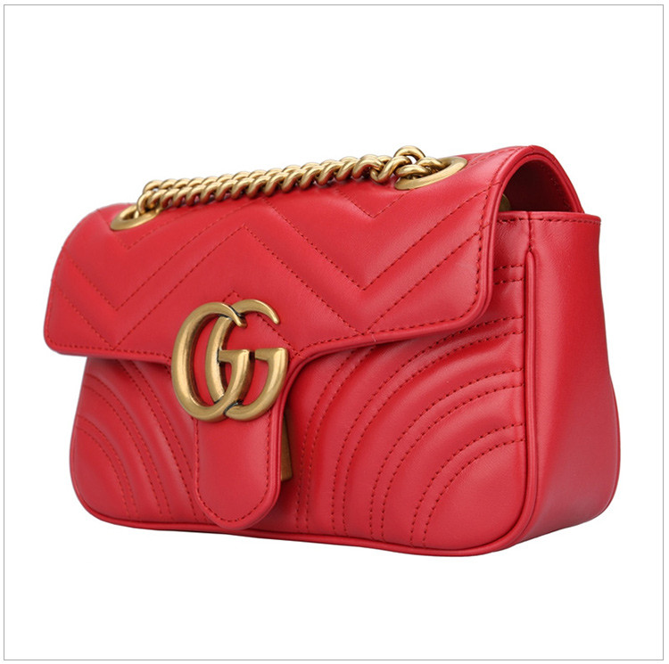 ʰ˰GUCCI/ų ˼ͬ/GG Marmontϵ ŮʿţƤ˫GСʱеб 446744