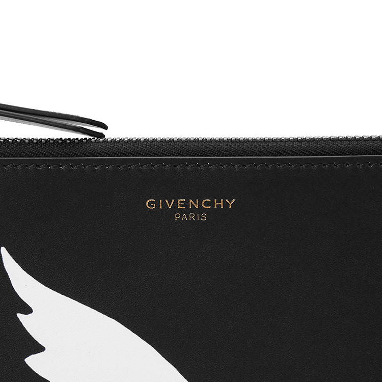 givenchy/纪梵希白色有翼老虎图案黑色男士手包bk600j-k0bg-004