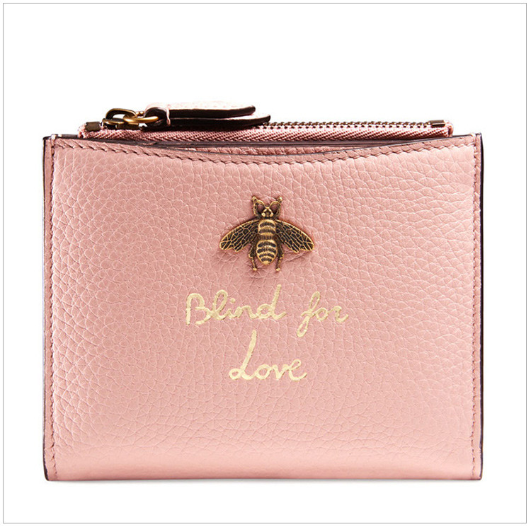 blind for love 古驰,blind for love gucci/古驰 animalier系列 女士牛皮小蜜蜂装饰"blind for love"印花