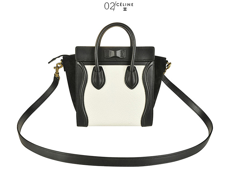 celine/赛琳 女士牛皮单肩包 168243a0901wb-005#171218lyf(黑白拼色)