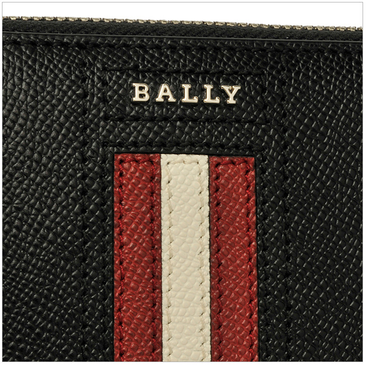 bally 巴利 男士黑色牛皮长款旅行钱夹