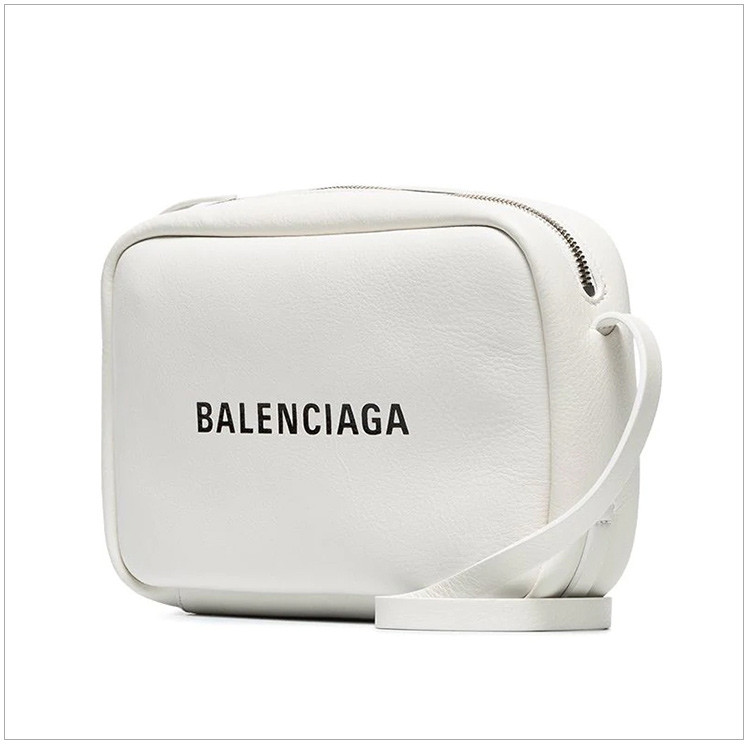 balenciaga巴黎世家 女士白色牛皮logo字母印花时尚单肩斜挎包白色